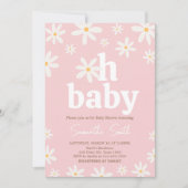 Oh Baby Boho Daisy Baby shower Kaart (Voorkant)