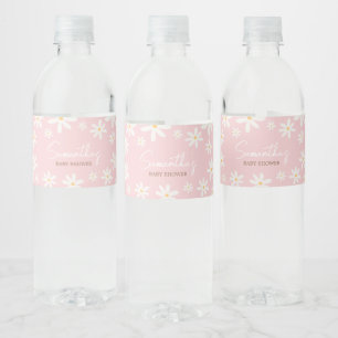 Oh Baby Boho Daisy Baby shower Waterfles Etiket