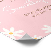 Oh Baby Boho Daisy Baby shower Welkom Poster (Hoek)