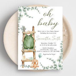 Oh Baby Boho Eucalyptus Baby shower Kaart