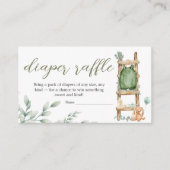 Oh Baby Boho Eucalyptus Baby shower Luier Raffle Informatiekaartje (Voorkant)