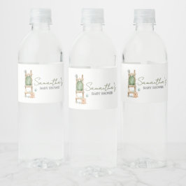 Oh Baby Boho Eucalyptus Baby shower Waterfles Etiket