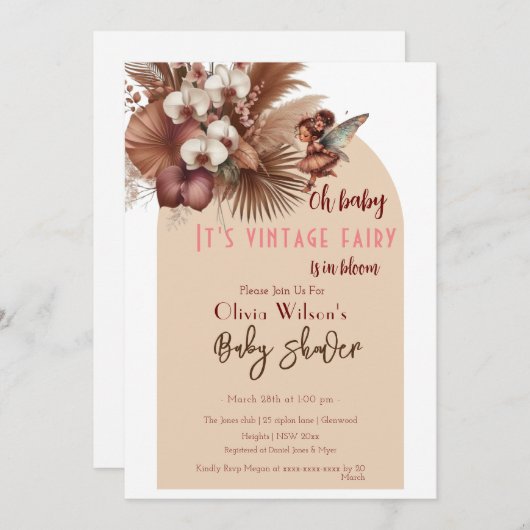 Oh baby  boho fee is in bloei kaart (Voorkant / Achterkant)