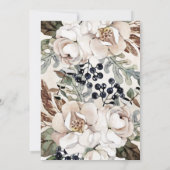 Oh Baby Boho Girl Baby shower Invitation Kaart (Achterkant)