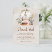 Oh Baby Boho kinderkamer nook Baby shower Bedankkaart (Staand voorkant)