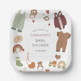 Oh Baby Boho Kleding Speelgoed Jongen Baby shower Papieren Bordje