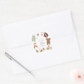 Oh Baby Boho Kleding Speelgoed Jongen Baby shower Vierkante Sticker (Envelop)