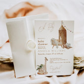 Oh Baby Boho Modern Genderneutraal Baby shower Kaart