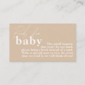 Oh Baby Boho Modern Simple Baby shower book Informatiekaartje (Voorkant)