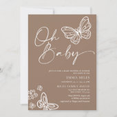 Oh Baby Boho Neutraal Baby shower Uitnodiging (Voorkant)