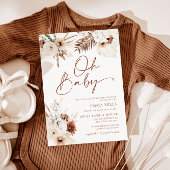 Oh Baby Boho Pampas Baby shower Uitnodiging