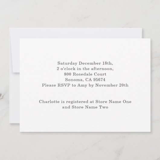 Oh Baby Boho Rainbow Girl Baby shower Uitnodiging (Achterkant)