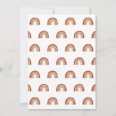 Oh Baby Boho Terracotta Rainbow Clouds Baby shower Kaart (Achterkant)