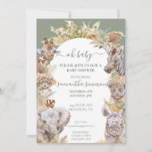 Oh Baby Boho Tropical Safari Oerwoud Animals Kaart (Voorkant)