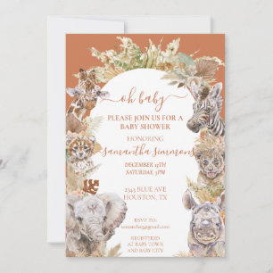 Oh Baby Boho Tropische Safari Jungle Dieren Kaart