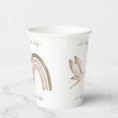 Oh Baby Boho Waterverf Genderneutraal Papieren Bekers (Rechts)