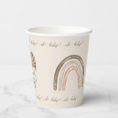 Oh Baby Boho Waterverf Papieren Bekers (Achterkant)