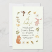 Oh Baby Boho Woodland Genderneutraal baby shower Kaart (Voorkant)
