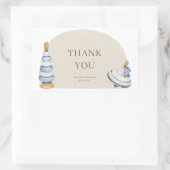 Oh Baby BohoHouten Blokken en Speelgoed Bedankt Rechthoekige Sticker (Tas)