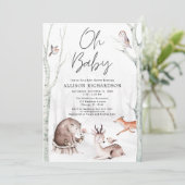 Oh Baby bosdieren genderneutraal douchen Kaart (Staand voorkant)