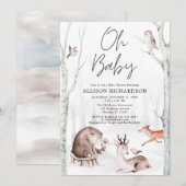 Oh Baby bosdieren genderneutraal douchen Kaart (Voorkant / Achterkant)