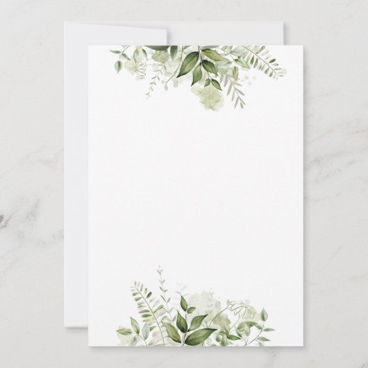 Oh Baby Botanical Greenery Gouden Baby Shower Kaart (Achterkant)