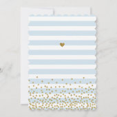 Oh Baby Boy Blue Gold Baby shower Uitnodiging (Achterkant)