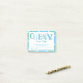 Oh Baby Boy Blue Moderne Typografie Luier Raffle Post-it® Notes (Op bureau)