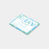 Oh Baby Boy Blue Moderne Typografie Luier Raffle Post-it® Notes (Schuin)