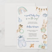 Oh Baby Boy Boho Feest Kaart (Voorkant / Achterkant)