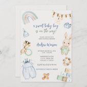 Oh Baby Boy Boho Shower Kaart (Voorkant / Achterkant)