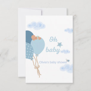 Oh Baby Boy Douche Uitnodiging Slaap Baby