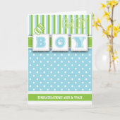 Oh! Baby Boy Gefeliciteerd Wenskaart Kaart (Gele Bloem)