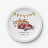 Oh Baby Boy Little Pumpkin Herfst Baby shower Papieren Bordje (Voorkant)