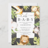 Oh Baby Boy Oerwoud Baby shower Kaart (Voorkant)