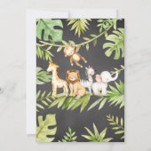 Oh Baby Boy Oerwoud Baby shower Kaart (Achterkant)