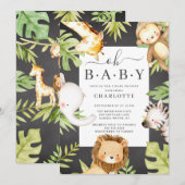 Oh Baby Boy Oerwoud Baby shower Kaart (Voorkant / Achterkant)