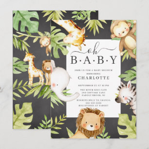 Oh Baby Boy Oerwoud Baby shower Kaart