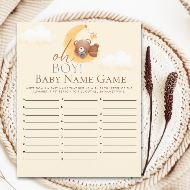 Oh Baby boy  Teddy Bear Baby shower boy (Creator heeft geüpload)