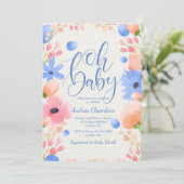 Oh Baby Boy uitnodiging (Staand voorkant)