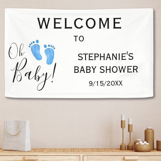 Oh Baby Boy's Baby shower Welkom Spandoek