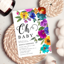 Oh Baby Bright & Bold Bloemen Babyborrel