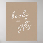 Oh Baby Brown Minimalistische boeken en geschenken Poster (Voorkant)