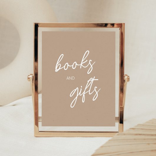 Oh Baby Brown Minimalistische boeken en geschenken Poster