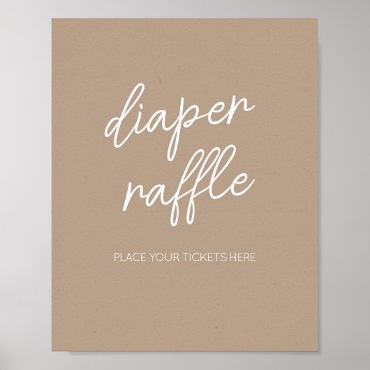 Oh Baby Brown minimalistische luierloof Poster (Voorkant)