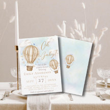 Oh Baby!Bruin Hete Luchtballonvlaggen Baby shower