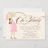 Oh Baby | Bruin schrift Kaart (Voorkant)