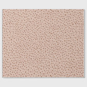 "Oh Baby" Bruin Script & Beige Stippen Baby shower Cadeaupapier (Vlak)