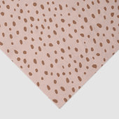 "Oh Baby" Bruin Script & Beige Stippen Baby shower Tissuepapier (Detail)