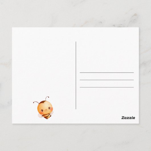 Oh Baby Bumblebee Baby shower Uitnodiging (Achterkant)